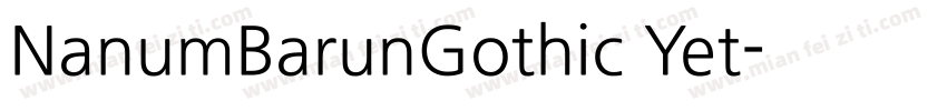NanumBarunGothic Yet字体转换